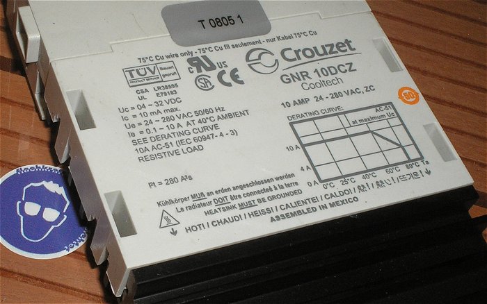 hq3 Halbleiter Schütz 4-32V DC 24-230V AC max 10A Crouzet GNR10DCZ