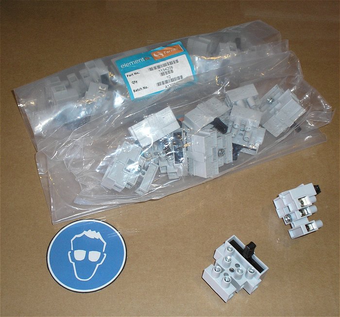 hq Schraubklemme Lüsterklemme 3polig Sicherungssockel Sicherungshalter 6,3x32 16A