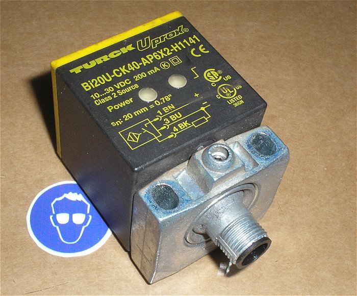 hq1 Initiator 24V DC 200mA sn=20mm Turck Uprox Bi20U-CK40-AP6X2-H1141