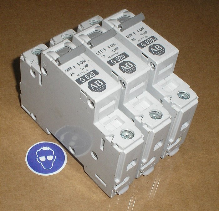 hq 3x Sicherung Sicherungen 2A Ampere 1polig AB Allen Bradley G020