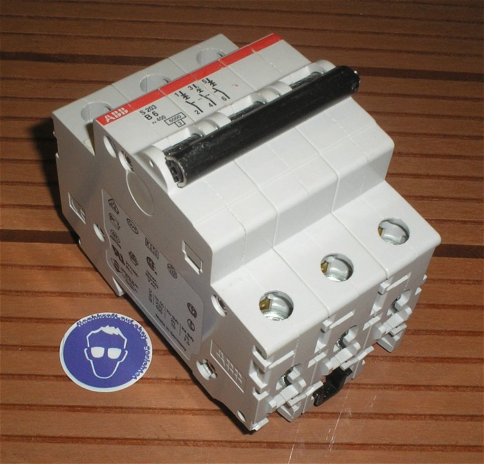 hq Leitungsschutzschalter LS Automat Sicherung B6 6A Ampere 3polig ABB S203 ldef.