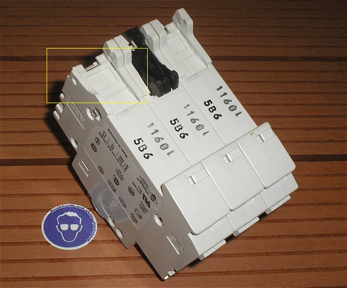 hq1 Leitungsschutzschalter LS Automat Sicherung B6 6A Ampere 3polig ABB S203 ldef.