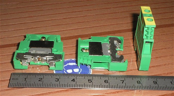 hq2 ca 50x Mini Reihenklemme 4mm² PE Schutzleiter Wieland WKM4 SL 15