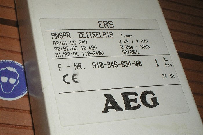 hq3 Zeitrelais 24DC 230V AC ansprechverzögert AEG ERS 910-346-634-00