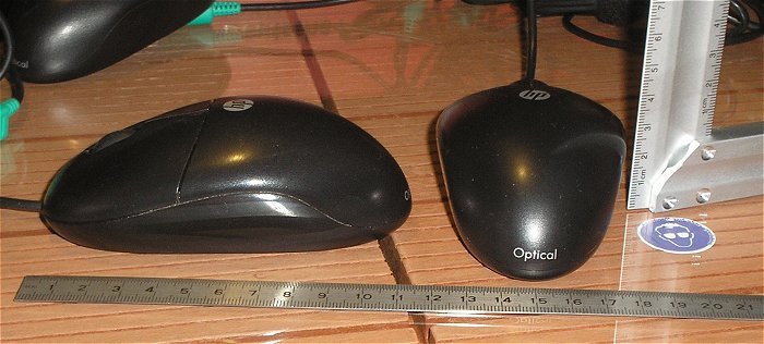 hq4 1x PC Tastatur Keyboard 1x optische Maus schwarz PS⁄2 PS2 Kabel Hewlett Packard