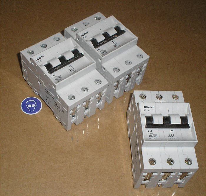 hq 3x Leitungsschutzschalter LSS Automat Sicherung B13 A Ampere 3polig Siemens