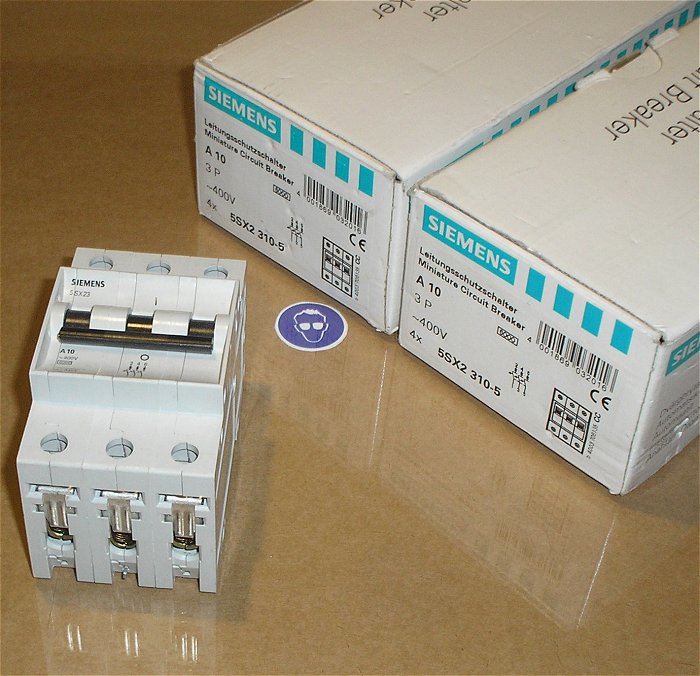 hq 1x Leitungsschutzschalter LSS Automat Sicherung A10 A Ampere 3polig Siemens 5SX2