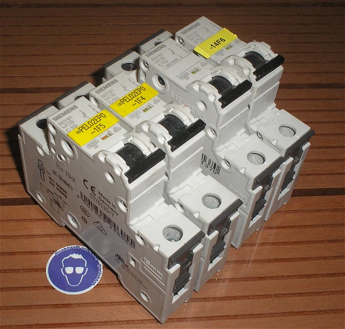 hq 4x Leitungsschutzschalter LSS Automat Sicherung C10 A Ampere 1polig Siemens