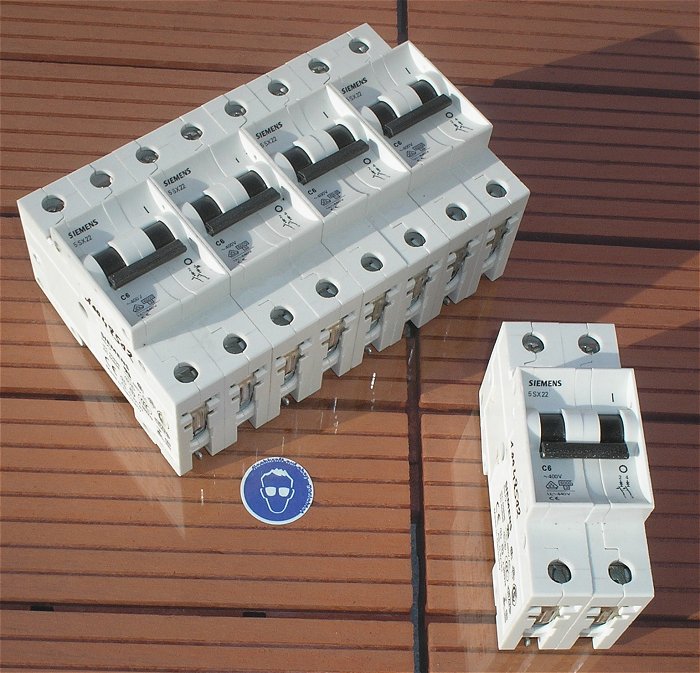 hq 5x Leitungsschutzschalter LSS Automat Sicherung C6 A Ampere 2polig Siemens 5SX22