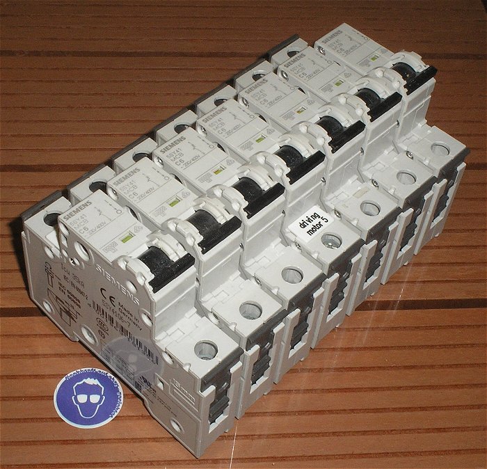hq 7x Leitungsschutzschalter LSS Automat Sicherung C6 A 1polig Siemens 5SY41 MCB