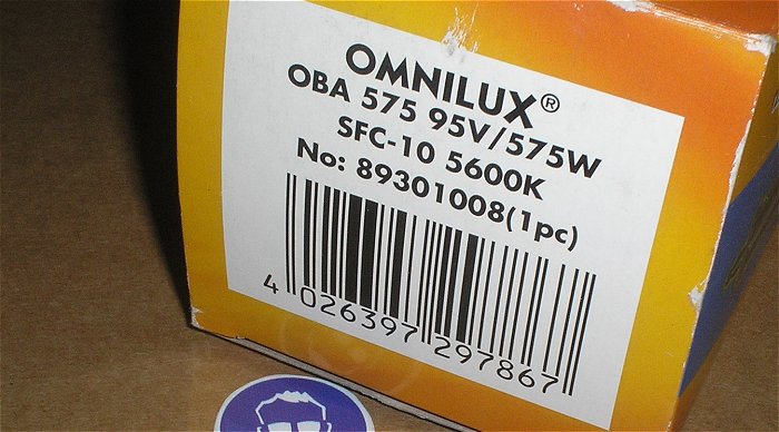 hq2 Entladungslampe 575W Omnilux OBA 575 SFC-10 89301008 EAN 4026397297867