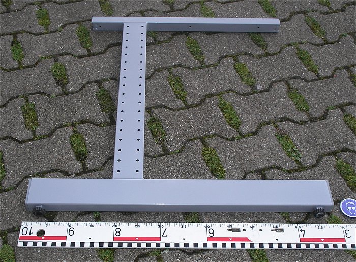 hq1 2x Tischfuß Gestell Tischgestell Tischkufen Stahl Metall Farbe silber grau