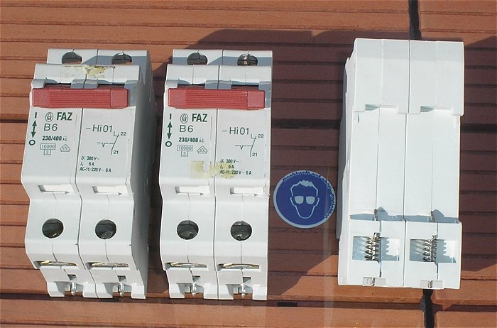 hq1 Leitungsschutzschalter LSS Automat Sicherung B6 6A Ampere 1polig Moeller FAZ