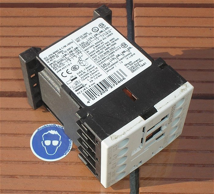 hq1 Schütz 24V Volt DC 3S + 1S Siemens 3RT1017-1BB41 EAN 4011209272866