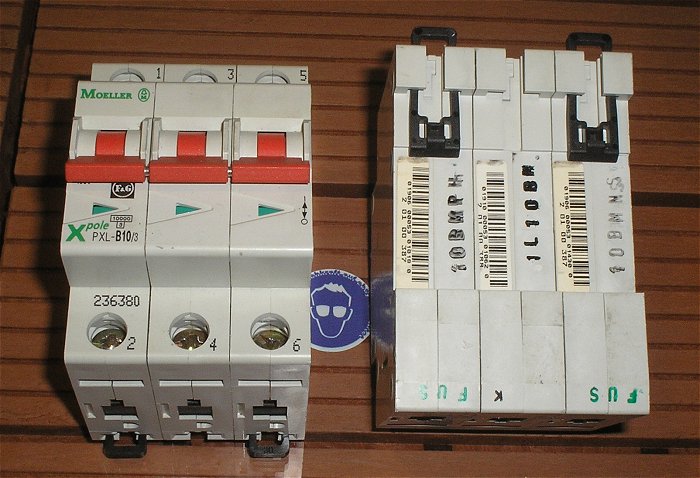 hq1 Leitungsschutzschalter LS Automat Sicherung B10 10A Ampere 3polig Moeller PXL