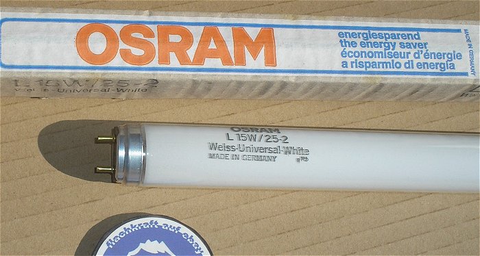 hq1 16x Leuchtstoffröhre Osram L 15W 25-2 G13 Weiß Universal White 0498910004