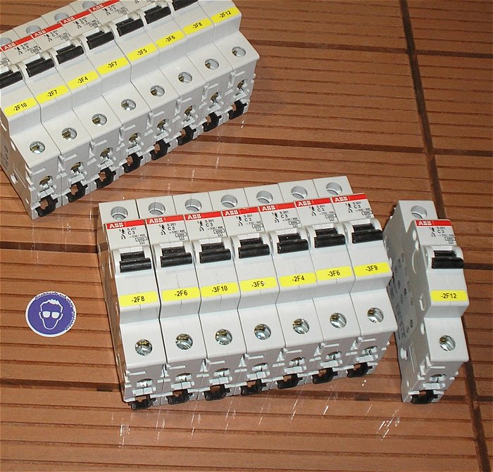 hq 8x Leitungsschutzschalter LSS Automat Sicherung C3 A Ampere 1polig ABB S201