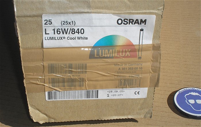 hq3 24x Leuchtstoffröhre Osram L 16W Watt 840 Lumilux Cool White G13