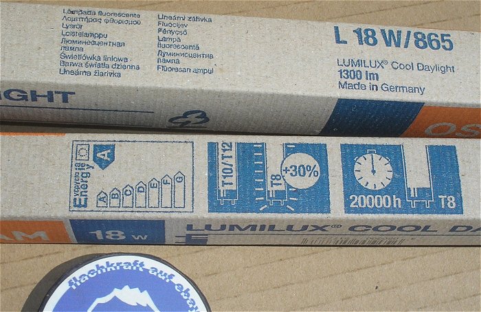 hq2 25x Leuchtstoffröhre Osram L 18W 865 Cool Daylight EAN 4050300517773