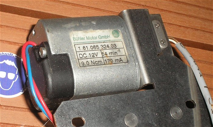 hq1 Blech mit Motor Getriebemotor 12V Volt DC Bühler 1.61.065.324.03