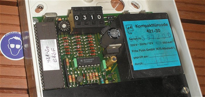 hq3 2x Tastgerät Alarm Code Tastatur Kompakt Türcode eff eff 421-30