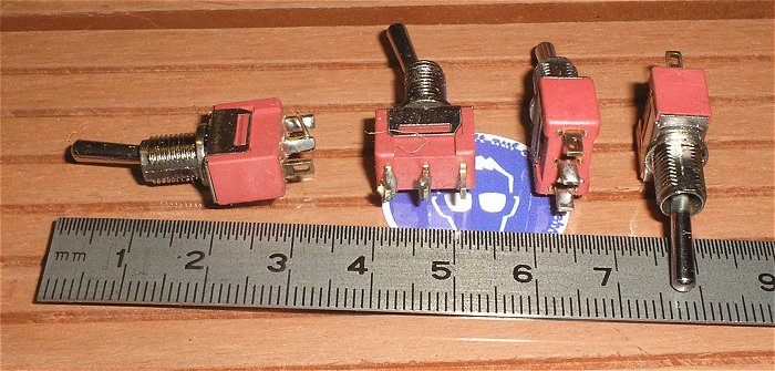 hq2 4x Mini Schalter Miniatur Kippschalter Hebelschalter 1xUM Wechsler