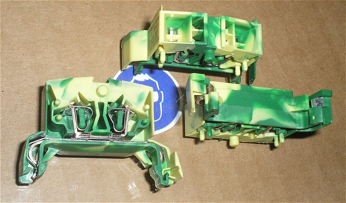 hq1 ca 100x Klemme 2,5mm² qmm PE grün gelb Wago 264-737 EAN 4044918452427