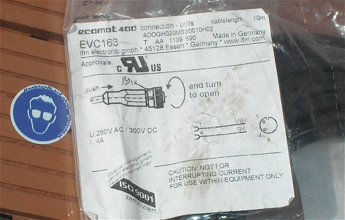 hq2 Kabel Verbindungskabel 2polig auf 5polig Kabeldose Buchse IFM ecomat 400 EVC163