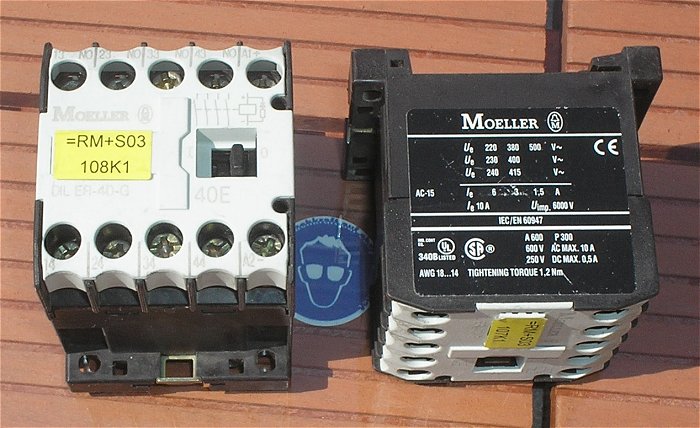 hq1 Schütz Hilfsschütz 24V Volt DC 4S Moeller DILER DIL ER-40-G 40E