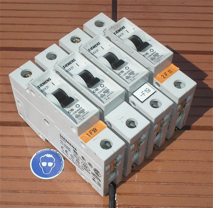 hq 4 Leitungsschutzschalter LSS Automat Sicherung C10 A Ampere 1polig Siemens 5SX21