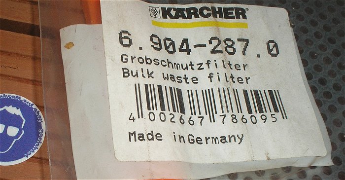 hq1 Filter Grobschmutzfilter Kärcher 6904-2870 EAN 4002667786095