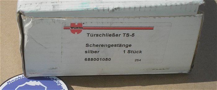 hq1 Türschließer mit Scherengestänge silber Würth TS-5 688001050