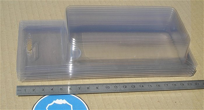 hq1 ca 100x Blisterverpackung Schiebeblister Sichtverpackung Blase ca 65x140mm 30mm