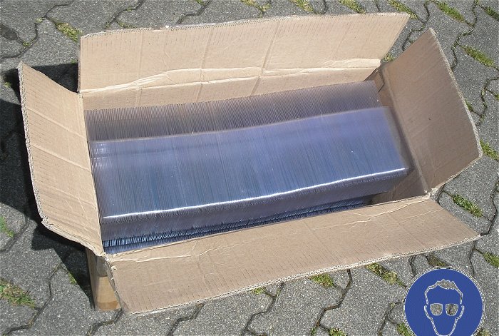 hq6 ca 100x Blisterverpackung Schiebeblister Sichtverpackung Blase ca 65x140mm 30mm