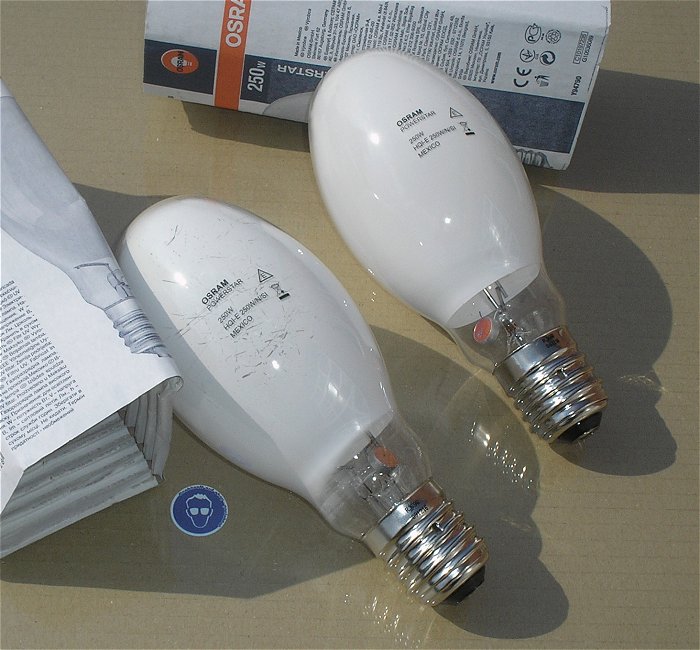 hq 2x Entladungslampe Osram HQI-E 250W N SI E40 EAN 4050300444628