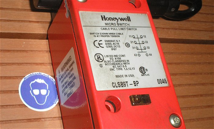 hq5 Seilschalter Seilzugschalter 3Ö + 1S LED Anzeige Honeywell CLSB9T-BP