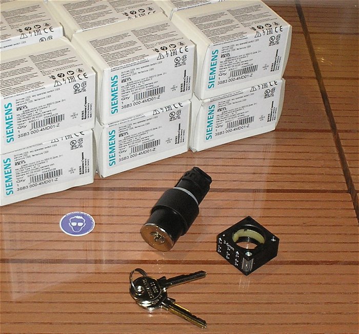 hq Schloßantrieb tastend + 2x Schlüssel Siemens SSG11 3SB3000-4MD01-Z