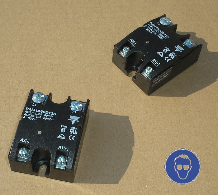 hq 1x Halbleiter Schütz Solid State 4-32V DC 30A 600V AC Carlo Gavazzi RAM1A60D125