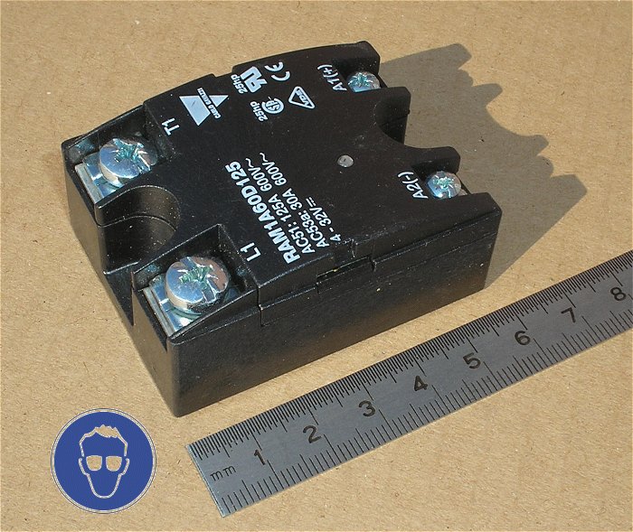 hq3 1x Halbleiter Schütz Solid State 4-32V DC 30A 600V AC Carlo Gavazzi RAM1A60D125