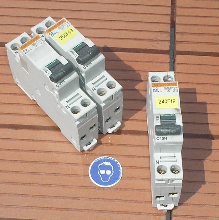 hq Leitungsschutzschalter LS Automat Sicherung C2 A Ampere 2polig Merlin Gerin