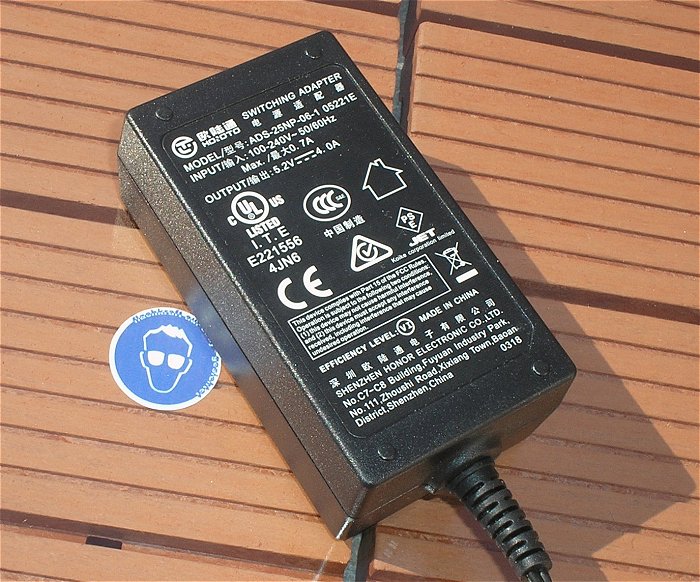 hq3 Netzteil Schaltnetzteil 230V Volt AC auf 5,2V DC 4,0A Ampere