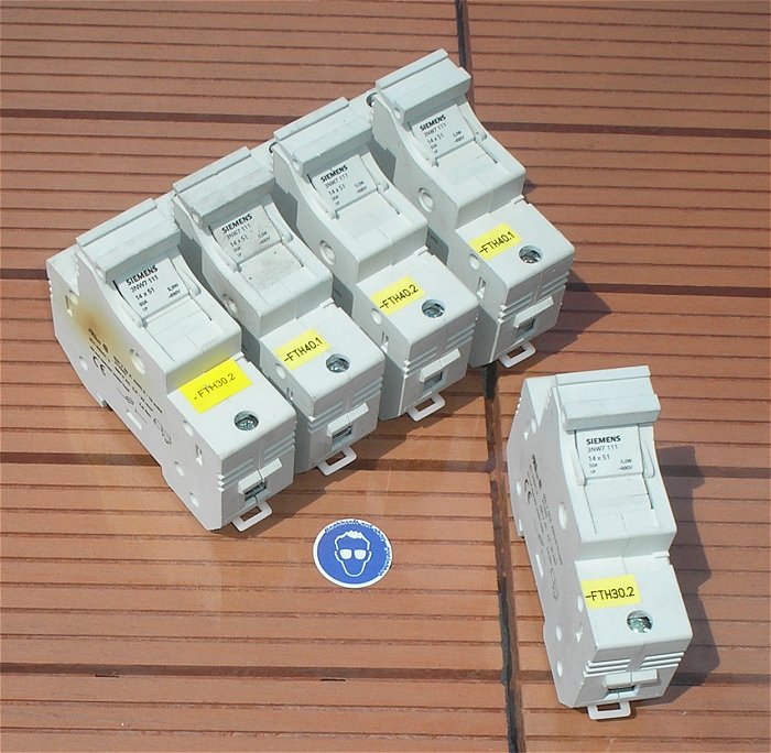 hq 5x Sicherungssockel Sicherungshalter Siemens 3NW7111 14x51 50A