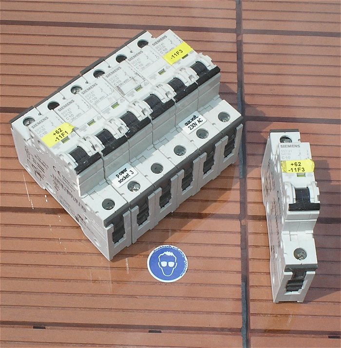 hq 7x Leitungsschutzschalter LSS Automat Sicherung C10 10A Ampere Siemens 5SY41 MCB