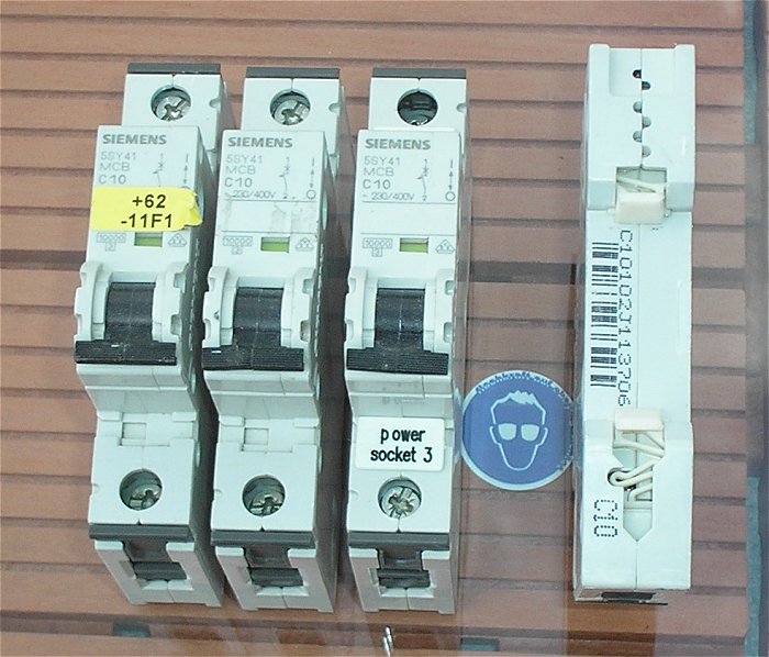 hq1 7x Leitungsschutzschalter LSS Automat Sicherung C10 10A Ampere Siemens 5SY41 MCB