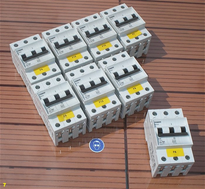 hq Leitungsschutzschalter LS Automat Sicherung C13 A Ampere 3polig Siemens 5SX23