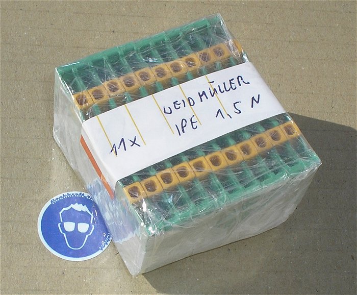 hq3 11x Klemme Reihenklemme PE Schutzleiter Weidmüller IPE 1,5N