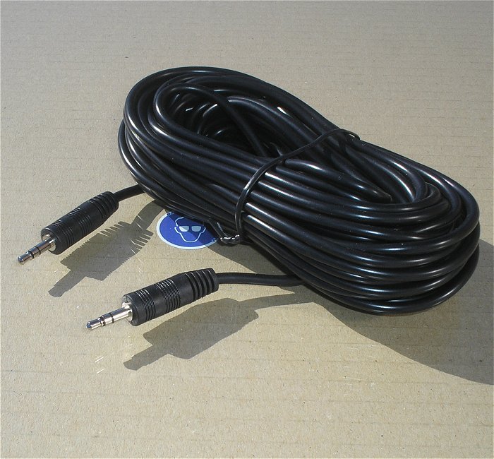 hq 10m Audio Verbindungskabel Klinke 3,5mm Stereo Kabel Stecker male