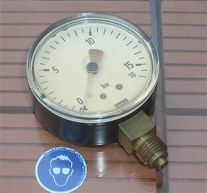 hq Druckanzeige Manometer analog 0-16bar ca 60mm Wika