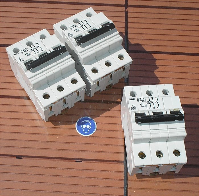 hq Leitungsschutzschalter LSS Automat Sicherung K10 10A Ampere 3polig BBC S273