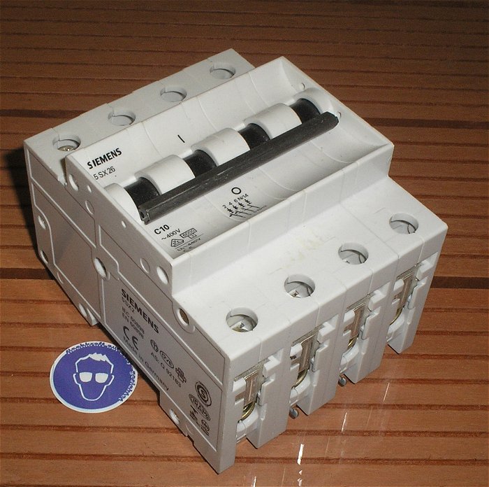 hq Leitungsschutzschalter LSS Automat Sicherung C10 10A Ampere 4polig Siemens 5SX26